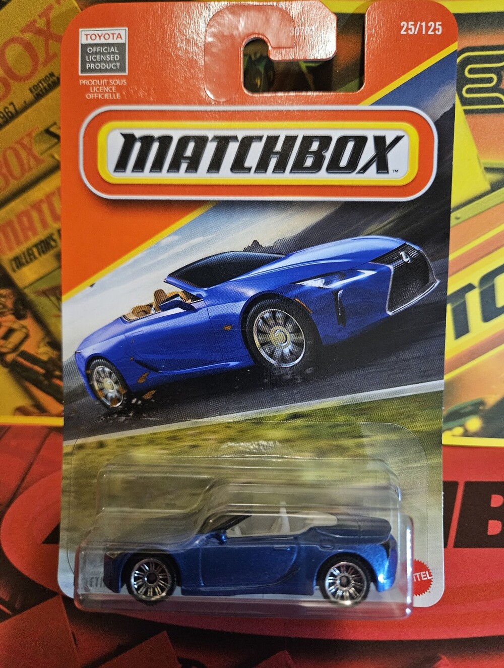 Matchbox Blue Lexus LC 500 Convertible Sports Car